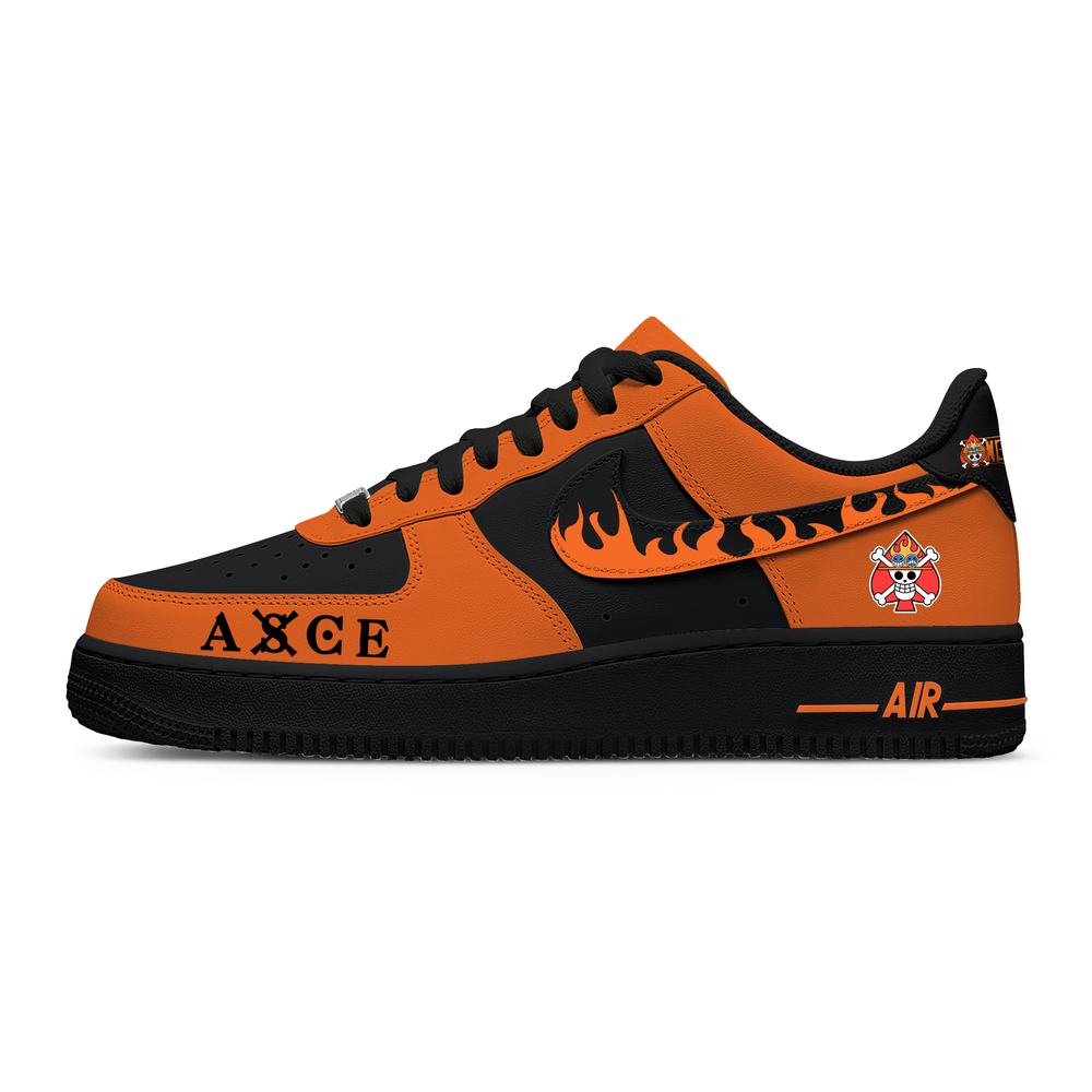 Nike customize air force 1 low x one piece portgas d ace limited